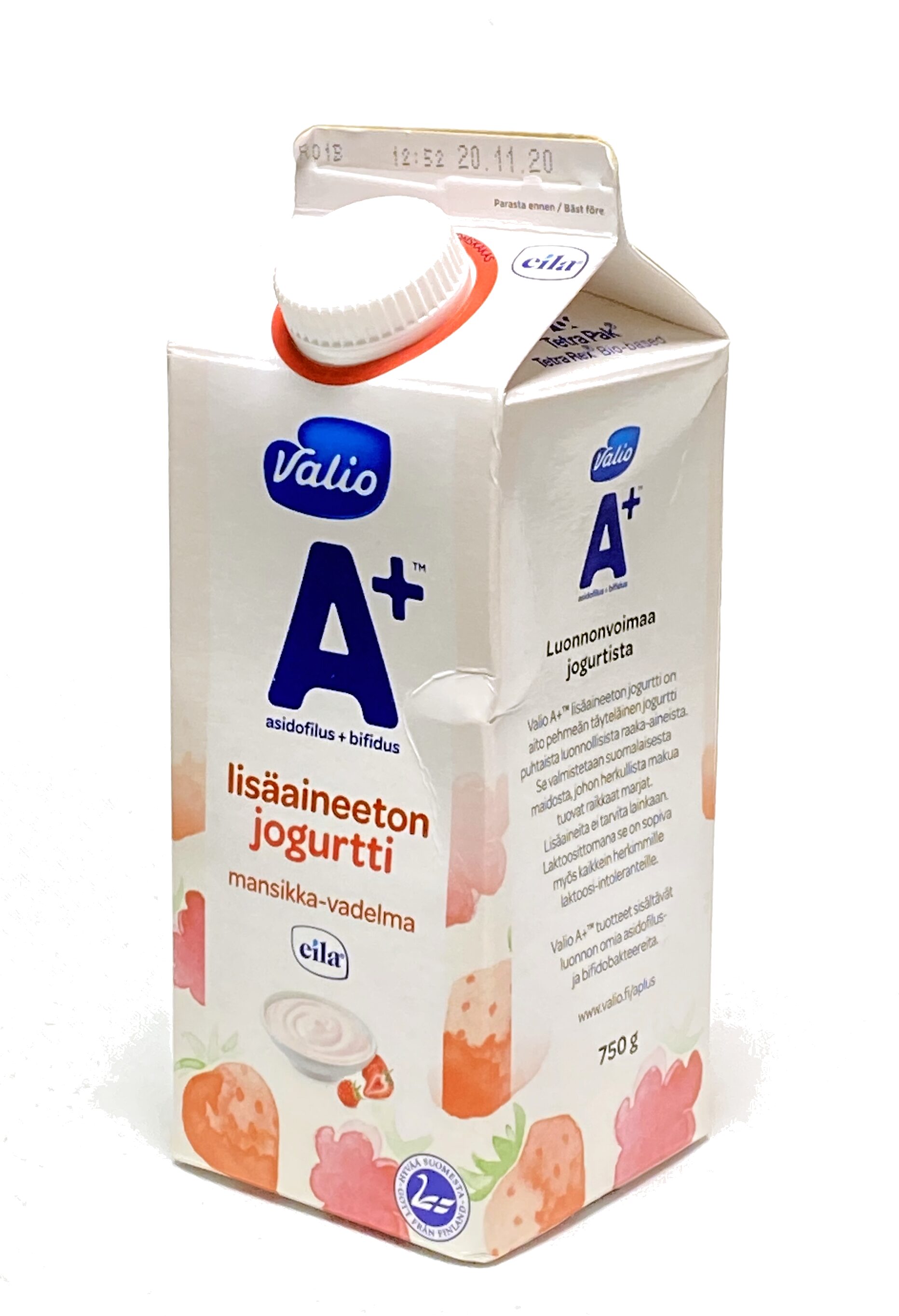 A+ mansikka-vadelma-jogurtti - Tuote - fi