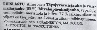 Jälkiuunilastu Merisuola - Ainesosat - fi
