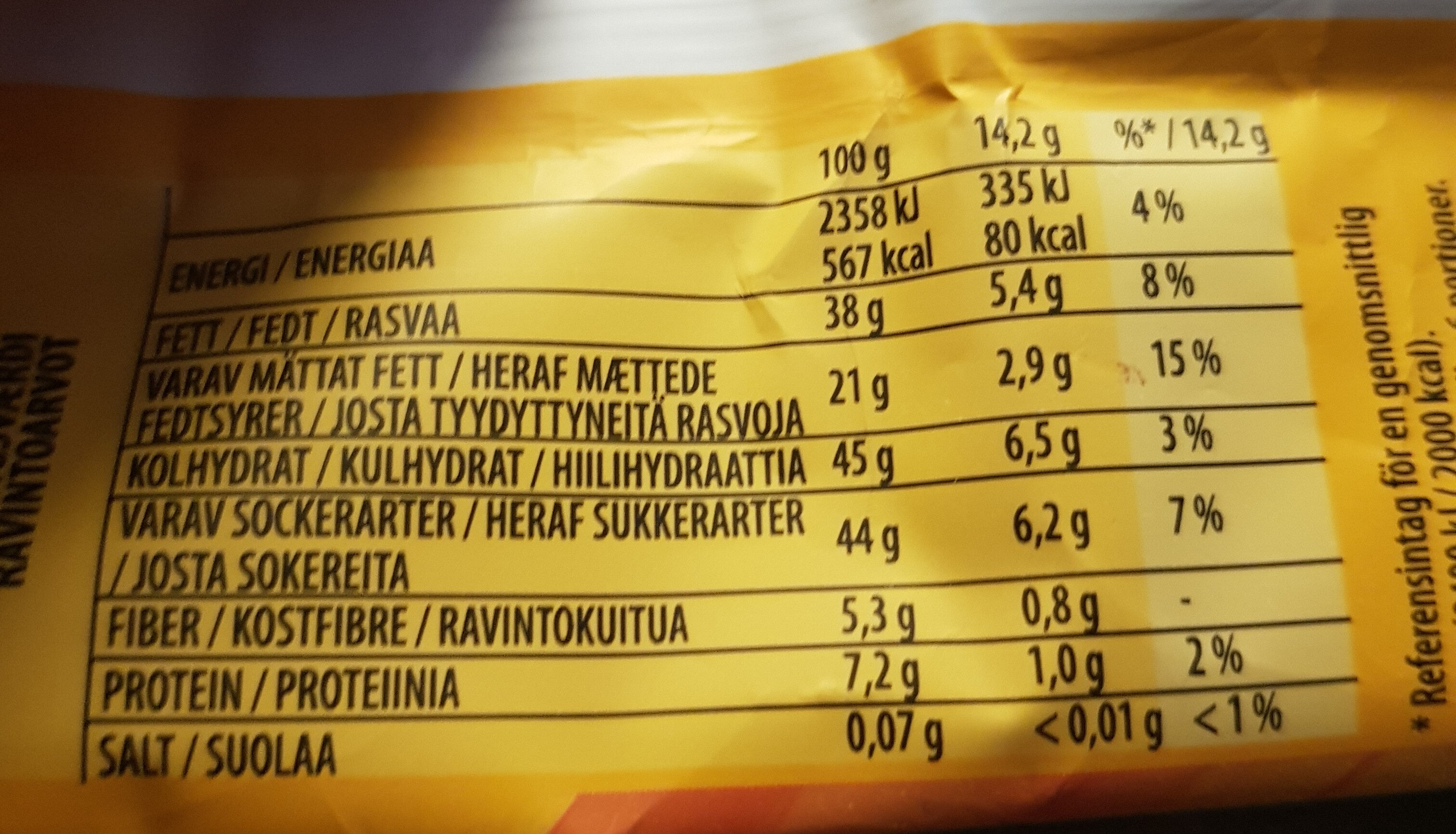 Marabou Darkmilk Chocolate Roasted Almonds - Ravintosisältö - fi